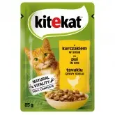 Kitekat hrana umeda pentru pisici adulte, bucatele de pui in sos 85 g