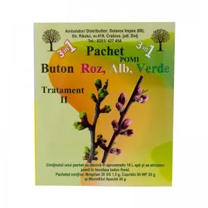 Pachet II tratament pomi fructiferi buton roz, alb, verde