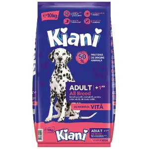 Kiani hrana uscata pentru caini, cu vita 10 kg