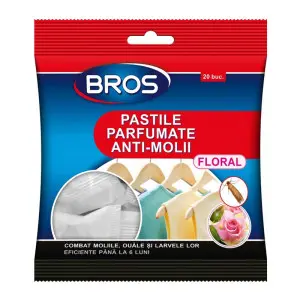 Bile Bros cu parfum de flori impotriva moliilor textile, set 20 buc