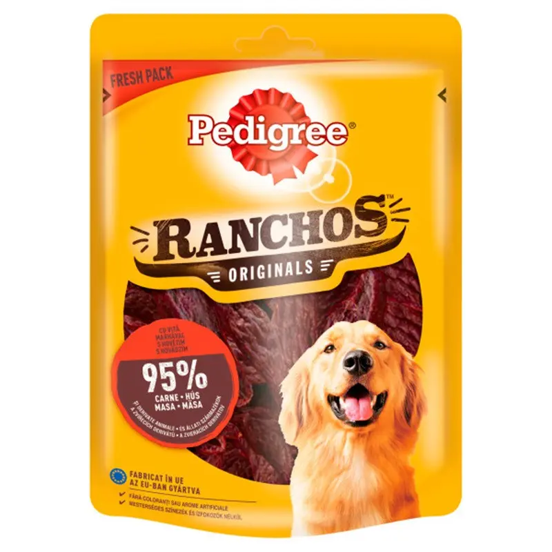 Pedigree Ranchos Originals recompensa pentru caini, cu vita 70 g