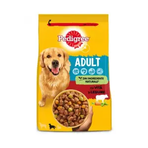 Pedigree hrana uscata cu vita si legume pentru caini adulti 500 g