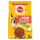 Pedigree hrana uscata cu pasare si legume pentru caini adulti de talie mica 2 kg
