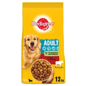 Pedigree hrana uscata pentru caini adulti, cu vita si legume 12 kg