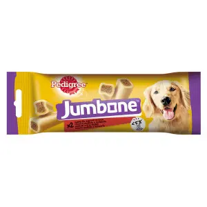 Pedigree recompensa Jumbone pentru caini de talie medie, cu vita si pasare 2 buc 180 g