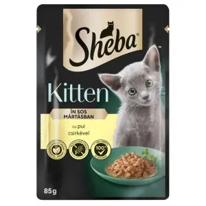 Sheba Kitten Junior hrana umeda pentru pisici junioare cu pui in sos 85gr