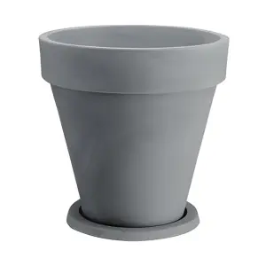 Ghiveci flori inalt cu farfurie Decor