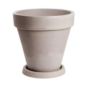 Ghiveci flori inalt cu farfurie Decor