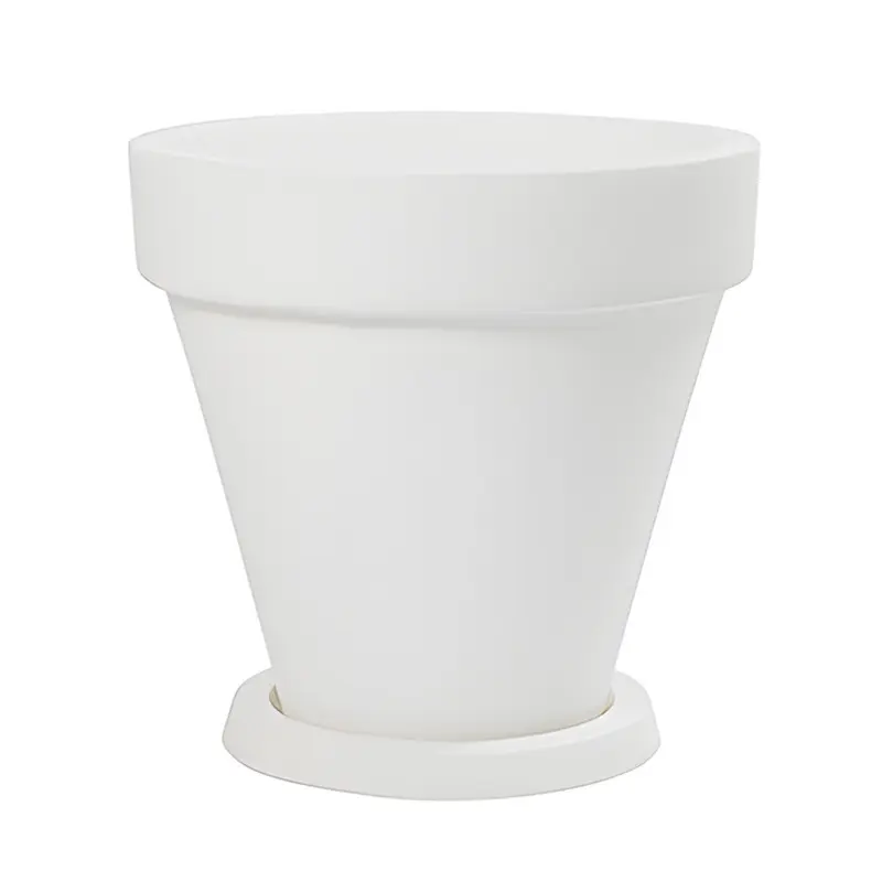 Ghiveci flori inalt cu farfurie Decor