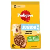 Pedigree hrana uscata pentru caini juniori cu pasare si legume 12 kg