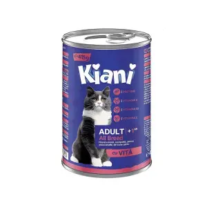 Kiani hrana umeda pentru pisici, cu vita, 415 g