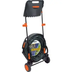 Sac Pop Up cu rotile si lopata, pentru gradina, Ø 50 x h 80 cm, 160 l