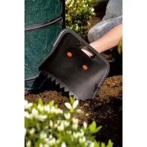 Sac Pop Up cu rotile si lopata, pentru gradina, Ø 50 x h 80 cm, 160 l