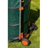 Sac Pop Up cu rotile si lopata, pentru gradina, Ø 50 x h 80 cm, 160 l