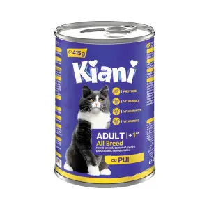 Kiani hrana umeda pentru pisici, cu pui, 415 g