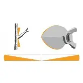 Foarfeca profesionala pentru taiere, cu doua taisuri, 19 cm
