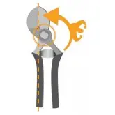 Foarfeca profesionala pentru taiere, cu doua taisuri Force, 21 cm