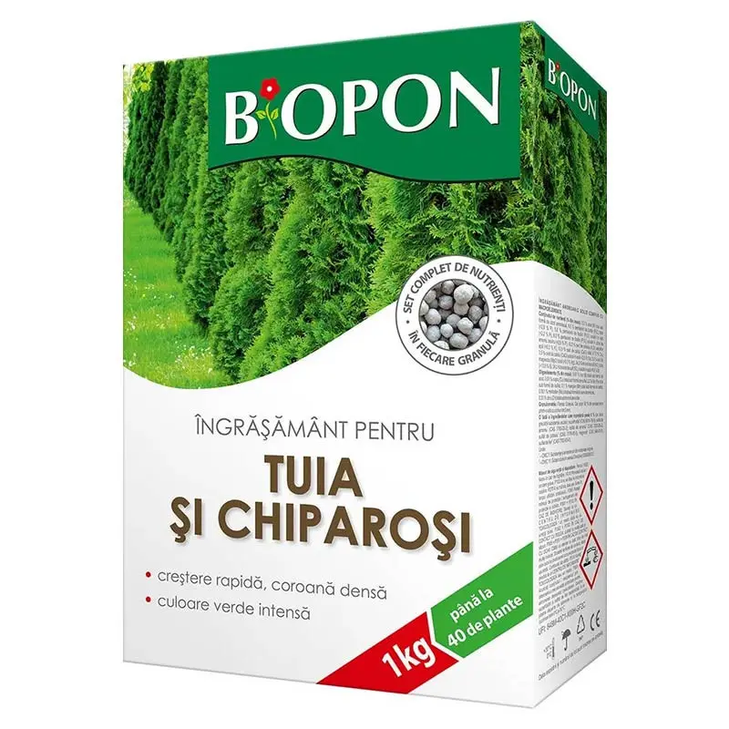 Ingrasamant granulat Biopon tuia si chiparosi