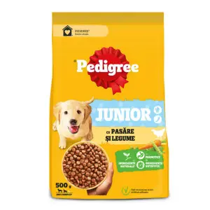 Pedigree hrana uscata pentru caini juniori mini cu pasare si legume 500 g