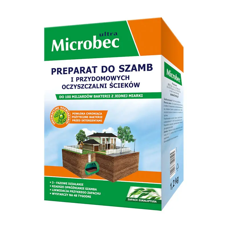 Tratament Bros Microbec cu eucalipt pentru fose septice