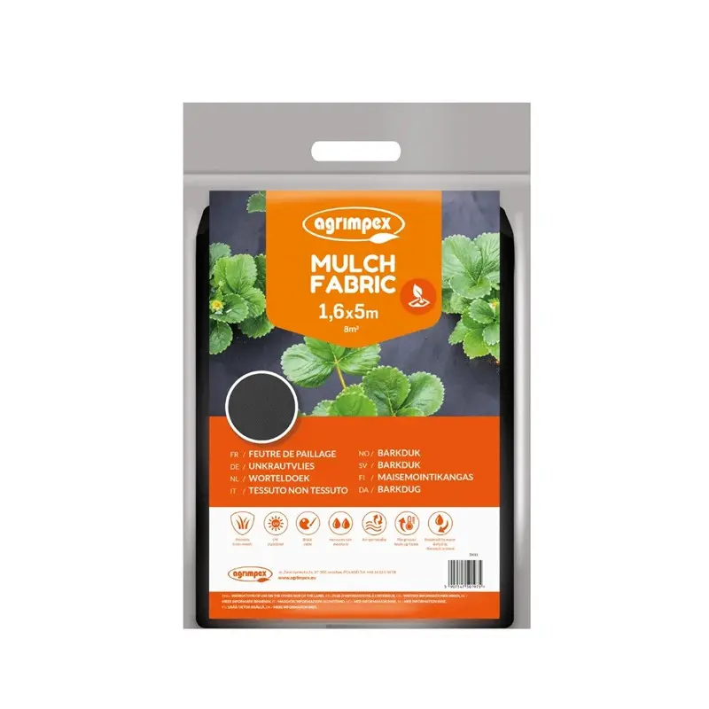 Folie microporoasa neagra pentru mulcire, 50 g/mp