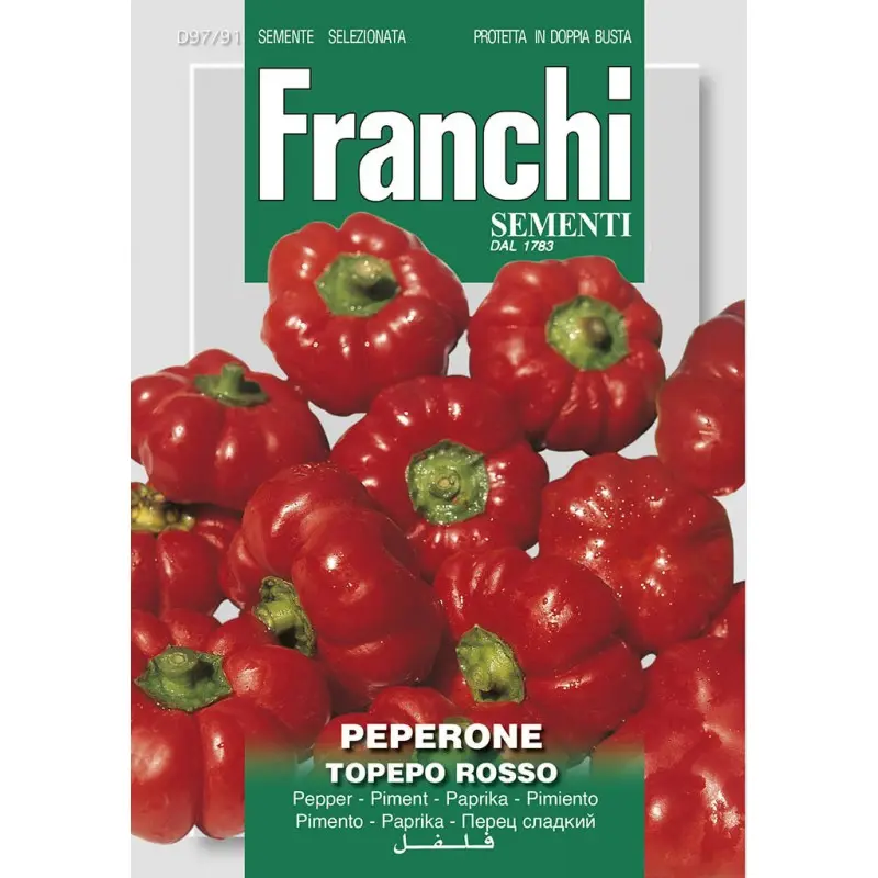 Seminte ardei gogosar Topepo Rosso Franchi Sementi