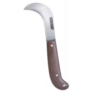 Cutit pentru altoit profesional cu lama secera de 17 cm si maner din plastic