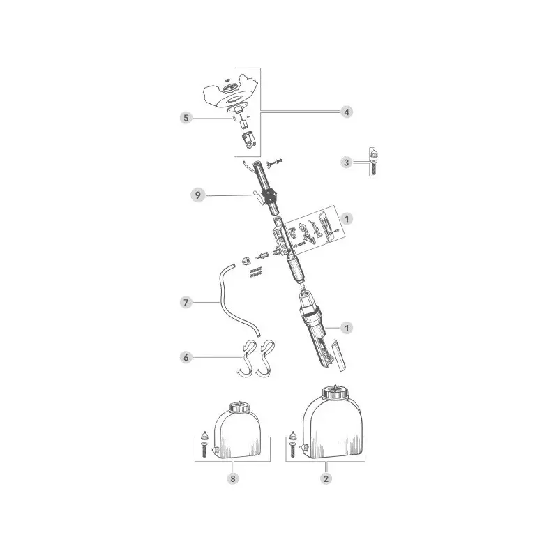 Duze de micronizare, plastic ST233, ST234, ST244 (2buc/set)