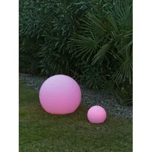 Sfera iluminare terasa si gradina Arca Luce Light, LED RGB