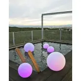 Sfera iluminare terasa si gradina Arca Luce Light, LED RGB
