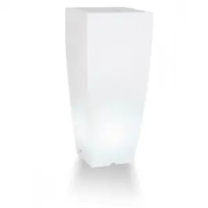 Suport ghiveci iluminat terasa si gradina Arca Luce patrat , LED RGB
