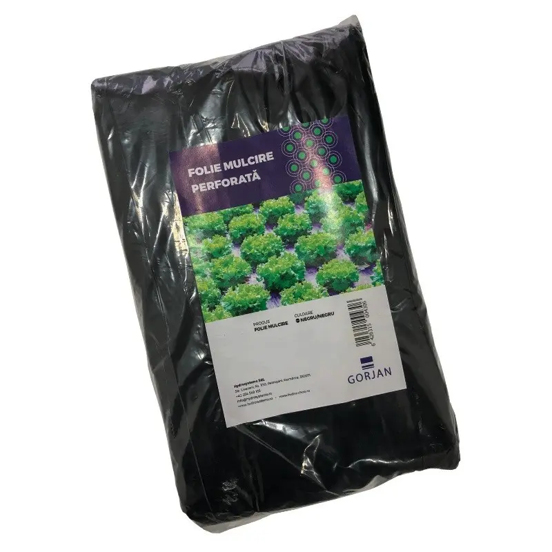 Folie mulcire neagra neperforata pentru legume, 15 microni