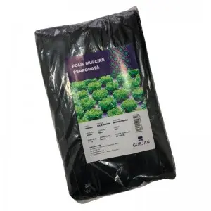 Folie mulcire neagra perforata pentru culturi de legume, 15 microni