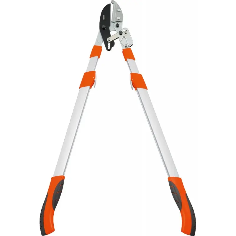 Cleste tip nicovala cu clichet pentru taiat crengi, cu maner telescopic 75 - 100 cm