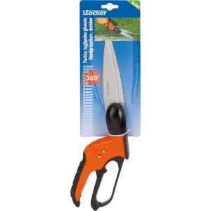 Foarfeca manuala pentru tuns gazonul, cu cap rotativ 360°