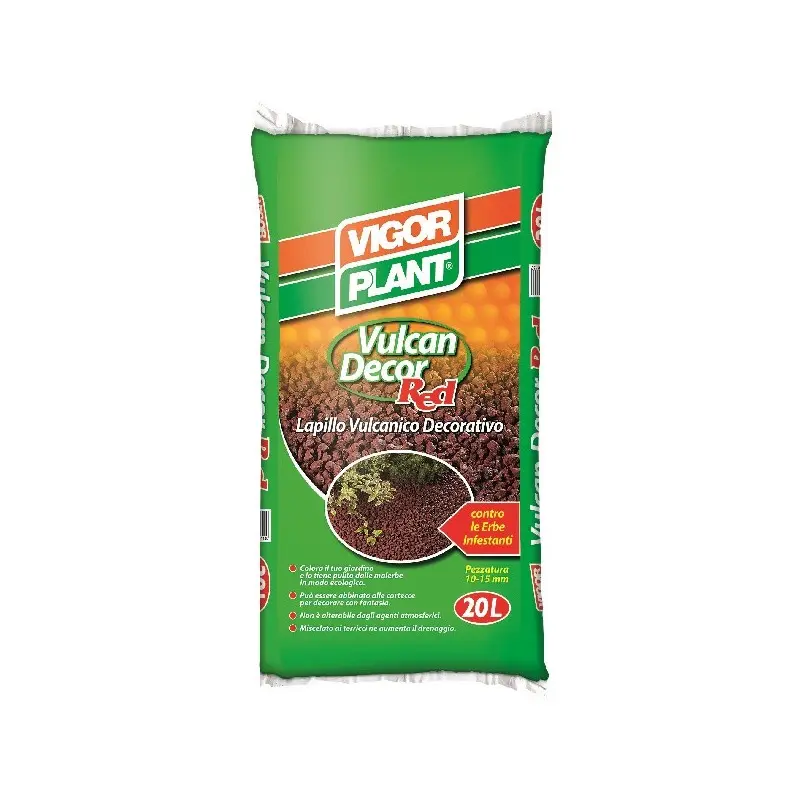 Argila decorativa Lapili Vulcan Deco red