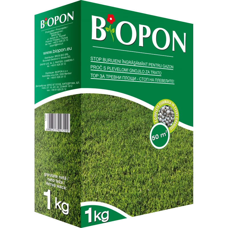 Ingrasamant granulat pentru gazon stop buruieni Biopon