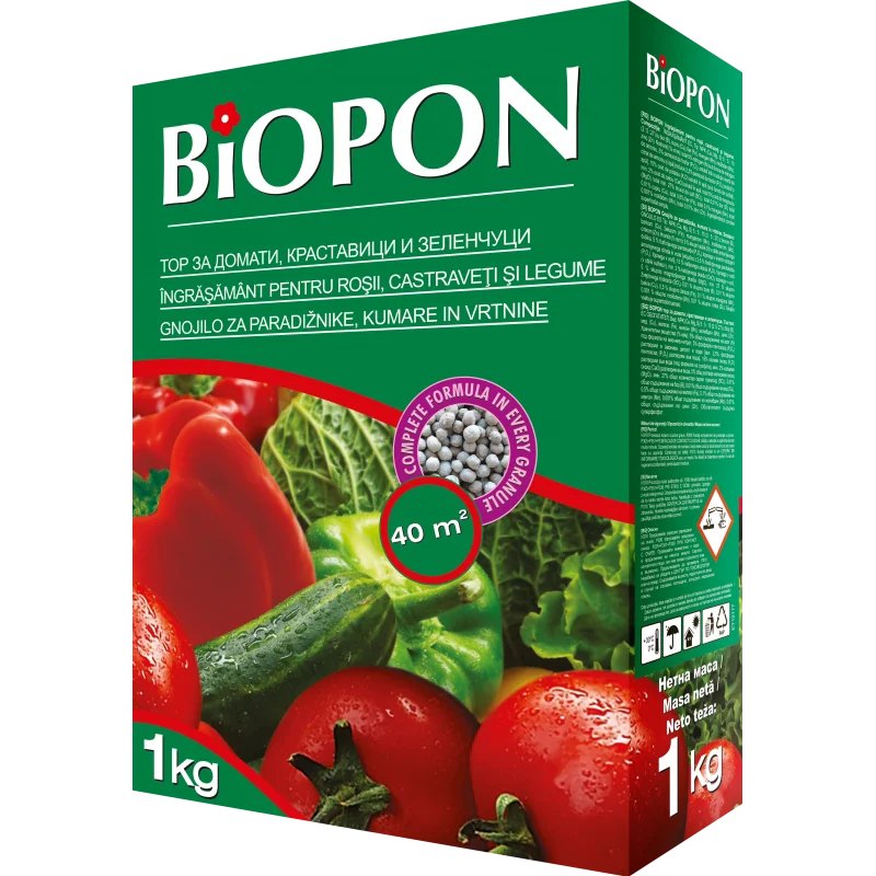 Ingrasamant granulat pentru rosii, castraveti si legume Biopon