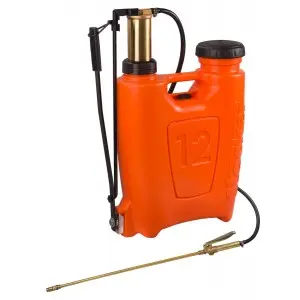 Pompa manuala de presiune, tip rucsac 12 l, cu piston si lance din bronz