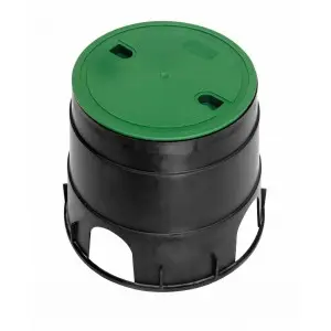 Camin rotund SAB Large, ø22, negru/verde