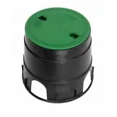 Camin rotund SAB Large, ø22, negru/verde