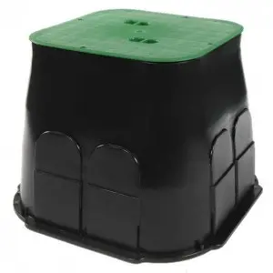 Camin patrat SAB Large, negru/verde