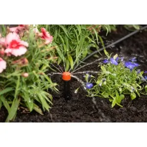 Ciuperca picurare ajustabila cu 8 orificii pentru Ø 4-6 mm, cu picior