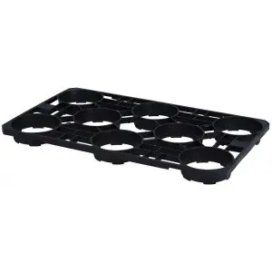 Tava transport ghivece, 6 celule rotunde, Arca 680, 15 cm
