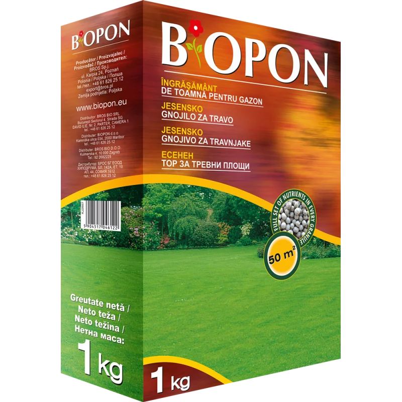 Ingrasamant granulat de toamna pentru gazon Biopon