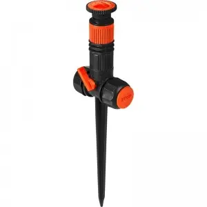 Aspersor reglabil la 360° cu racord dublu de furtun, extensibil