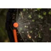 Aspersor reglabil la 360° cu racord dublu de furtun, extensibil