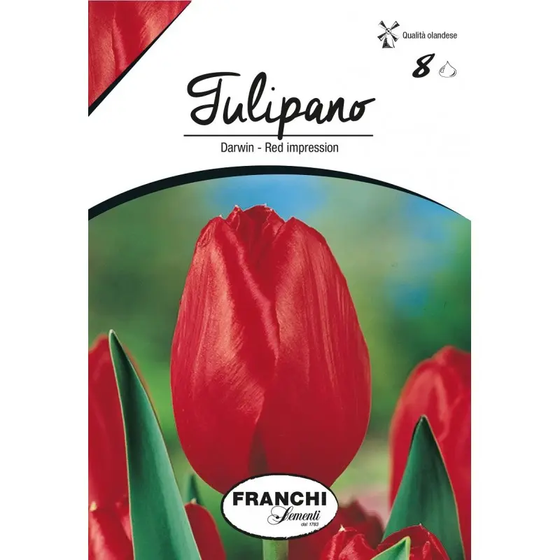 Bulbi lalele cu tija inalta Red Impression, 8 bulbi