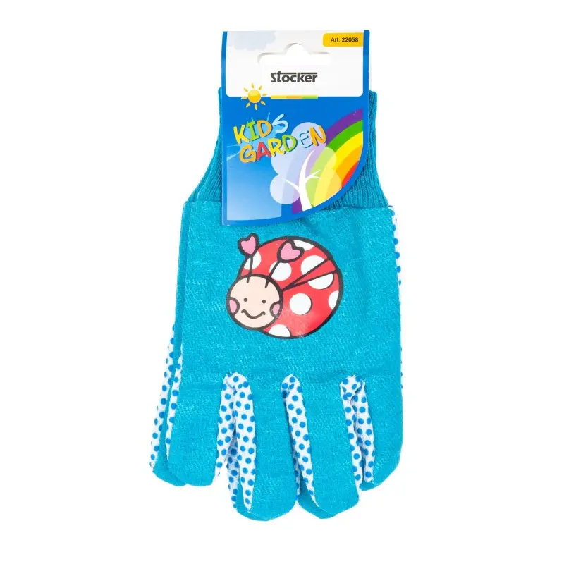 Manusi de gradina pentru copii KIDS GARDEN, albastru/albastru