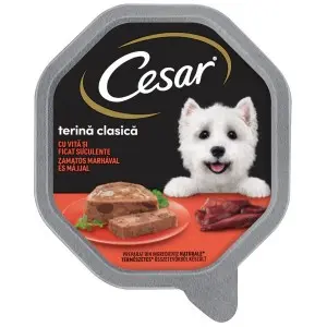 Cesar hrana umeda pentru caini adulti, cu vita si ficat 150 g